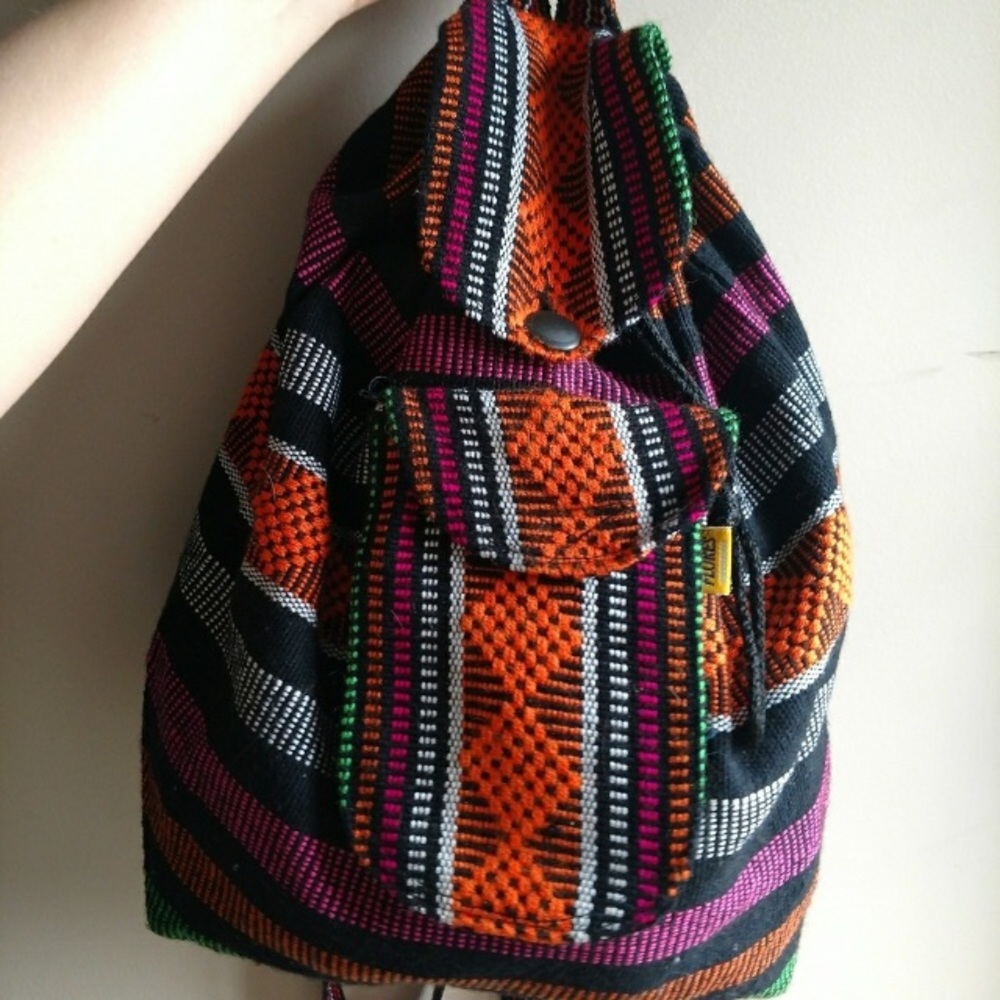 🚨SOLD Made in Mexico woven backpack